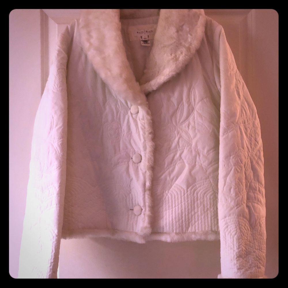 Winter White Faux Fur Jacket